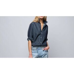 Frank and Eileen Eileen woven button up - raw rinse denim shirt sz Small